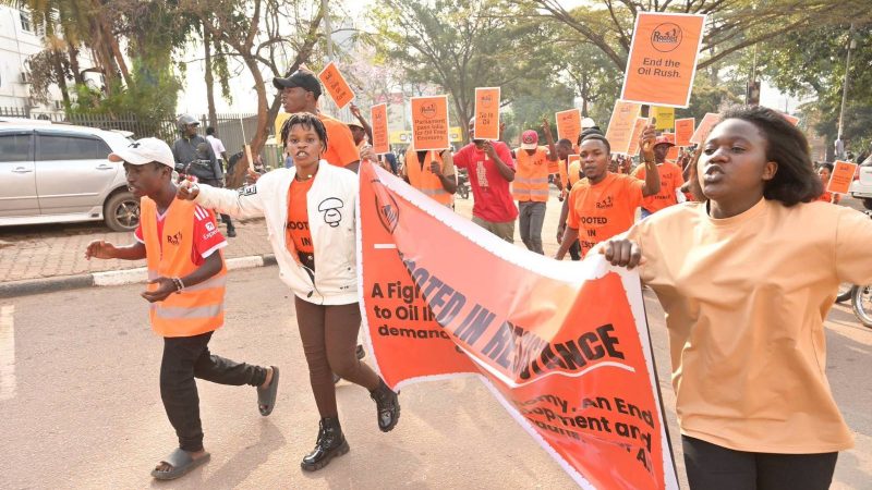 Youth activists detained as they boldly petition Parliament, demanding a future for Uganda free from oil dependency.